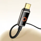 Mcdodo CA-6650 6A USB Typec Halo Solunum Işıklı Şarj Kablosu 1.2M - Siyah - 3