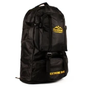 Gen-Of 3 Bölmeli Körüklü Dağcı Sırt Çantası 50+10 Litre  Siyah (2540) thumbnail 2