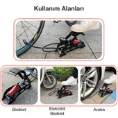 KOBB KB0901 87PSI Analog Basınç Göstergeli Ayak Pompası - 5