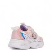 Albishoes Kız Çocuk Bebek Işıklı Yazlık Hafif Rahat Cırtlı Günlük Sneaker Bebe Spor Ayakkabı (22-25) - 4