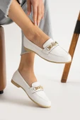 Albishoes Kadın Babet Toka Detaylı Şık Anatomik Günlük Ayakkabı Rahat Taban Günlük İş Ofis Babet - 2