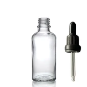 30ml şeffaf cam damlalıklı 12 adet, Siyah Kapak, Ecza şişesi, Damlalıklı şişe, propolis şişesi, damlatmalı şişe, saç serum şişesi, ecza şişesi - 1