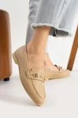 Albishoes Kadın Babet Toka Detaylı Şık Anatomik Babet Ayakkabı Rahat Taban Günlük İş Ofis Babet - 1