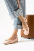 Albishoes Kadın Kroko Babet Tokalı Hafif Rahat Şık İş Ofis Günlük Ayakkabı Tokalı Kadın Babet - 3