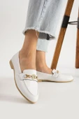 Albishoes Kadın Babet Toka Detaylı Şık Anatomik Günlük Ayakkabı Rahat Taban Günlük İş Ofis Babet - 1