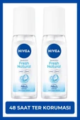 NIVEA Kadın Pump Sprey Deodorant Fresh Natural 75ml, Ter Kokusuna Karşı 48 Saat Koruma, Ferahlık, X2 Adet - 1