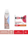 REXONA Clinical Protection Kadın Sprey Deodorant Confidence 150 ml Kotex Ped Ultra Normal 8'li - 1