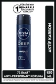 NIVEA MEN Erkek Sprey Deodorant Deep Dimension 150ml ve Kadın Sprey Deodorant Black&White Invisible Clear - 5