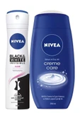 NIVEA Deodorant Kadın B&w Clear 150 M L+ Creme Care Duş Jeli 250 ml - 1