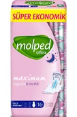 MOLPED Ultra Hijyenik Ped Anatomik Gece Süper Ekonomik 16 Lı - 1