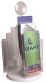 MAPİ 3 YÖNLÜ 9 RAF AFİŞ TAŞIYICI STAND (DÖNER SİSTEM) (1/3 A4) - 1
