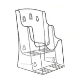 MAPİ AFİŞ TAŞIYICI STAND (BROŞÜRLÜKLER) İKİLİ (100X210) 1/3 A4 - 4
