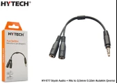 Hytech HY-X77 Siyah Audio + Mic to 3,5mm 0.15m Kul - 1