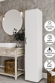 Banyo Dolabı Mutfak Ofis Çalışma Dosya Dolabı Tek Kapaklı 5 Bölmeli Çok Amaçlı Dolap - 1