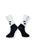 Tekli Unisex Panda Desenli Siyah Renkli Esnek Nem Alabilen Pamuklu Çorap - 2