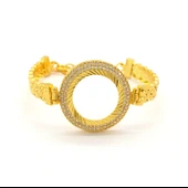 Yarım Altın Çerçeve Bileklik Çelik Altın Kaplama BLZ-621 thumbnail 1