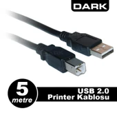 DARK DK-CB-USB2PRNL500 USB 2.0 5M PRINTER VE DATA KABLOSU - 1