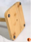 Bambu Kare Kağıt Havluluk, Rulo Kağıt Havlu Tutacağı, Dekoratif Peçetelik - 4