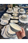 Onedekor  31 Parça Modern Mavi Kuş Yemek Takımı Gold - 2