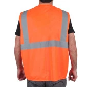 Mühendis Tipi İkaz Yeleği Cepli Fosforlu Turuncu Güvenlik Yelek thumbnail 6