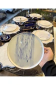 Onedekor  32 Parça Modern Blue Wind Gold Kahvaltı Takımı - 1