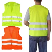 Fosforlu Reflektörlü İkaz Yeleği 5 Cm Reflektörlü (Sarı-Turuncu) - 9