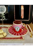 Onedekor  6'lı Royal Pink Bird  Soha Kahve Fincanı - 2