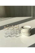 Onedekor  12 Parça 6 Kişilik Modern Gold Istanbul Çay Takımı - 2