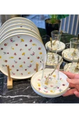 Onedekor  18 Parça Modern Blossom Elegance Pasta Çay  Saati Seti - 1