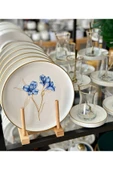 Onedekor  18 Parça Modern Fiore Blu Pasta Çay Saati Seti - 1
