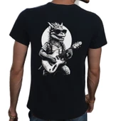 Guitar T-shirt %100 Pamuklu Siyah Penye Basic Erkek Tişört thumbnail 3