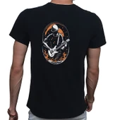 Elip Guitar T-shirt %100 Pamuklu Siyah Penye Basic Erkek Tişört thumbnail 3