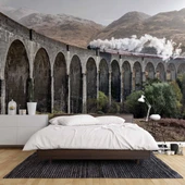 Köprü ve Lokomotif Manzaralı Duvar Kağıdı thumbnail 2