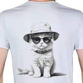 Black-White T-shirt %100 Pamuklu Beyaz Penye Basic Erkek Tişört thumbnail 1