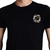 Bulldog T-shirt %100 Pamuklu Siyah Penye Basic Erkek Tişört thumbnail 3