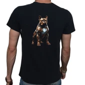 Bulldog T-shirt %100 Pamuklu Siyah Penye Basic Erkek Tişört thumbnail 2