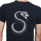 Tattoo T-shirt %100 Pamuklu Siyah Penye Basic Erkek Tişört thumbnail 1