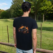 Splash Motor T-shirt %100 Pamuklu Siyah Penye Basic Erkek Tişört thumbnail 3