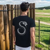 Tattoo T-shirt %100 Pamuklu Siyah Penye Basic Erkek Tişört thumbnail 3