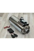 TUBE Krom Yuvarlak Kazan Varex Egzoz Komple Set 1.sınıf Kalite Içi Susturuculu - 3