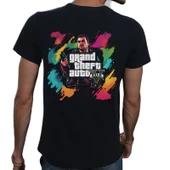 GTA T-shirt %100 Pamuklu Siyah Penye Basic Erkek Tişört thumbnail 3