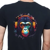Splash Animal T-shirt %100 Pamuklu Siyah Penye Basic Erkek Tişört thumbnail 1