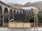 Köprü ve Lokomotif Manzaralı Duvar Kağıdı thumbnail 3