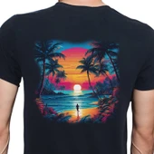 Tropical T-shirt %100 Pamuklu Siyah Penye Basic Erkek Tişört thumbnail 1