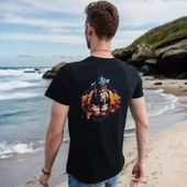 Splash Fight T-shirt %100 Pamuklu Siyah Penye Basic Erkek Tişört thumbnail 3