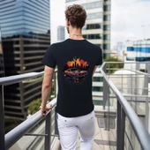 Splash Car T-shirt %100 Pamuklu Siyah Penye Basic Erkek Tişört thumbnail 3