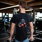 Splash Sport T-shirt %100 Pamuklu Siyah Penye Basic Erkek Tişört thumbnail 3