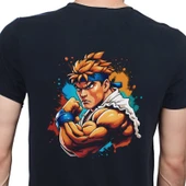 Splash Fight T-shirt %100 Pamuklu Siyah Penye Basic Erkek Tişört thumbnail 1