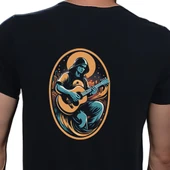 Elip Guitar T-shirt %100 Pamuklu Siyah Penye Basic Erkek Tişört thumbnail 1