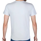 Fox T-shirt %100 Pamuklu Beyaz Penye Basic Erkek Tişört thumbnail 4